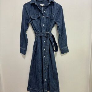 Denim Blue Button-Up Dress